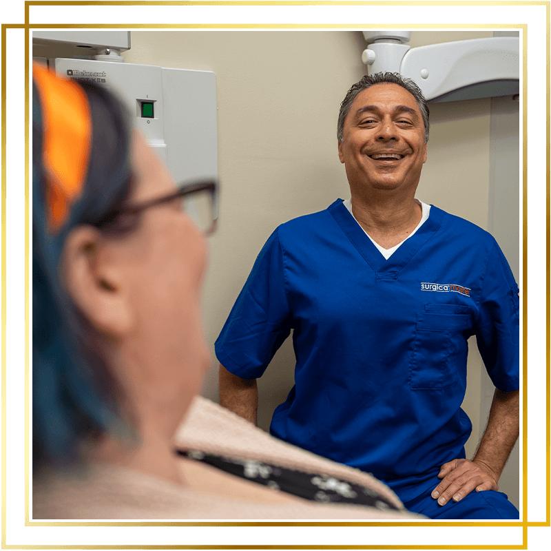 Dentist Laughing with patient