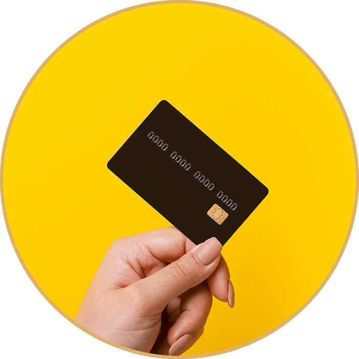 holding credit card