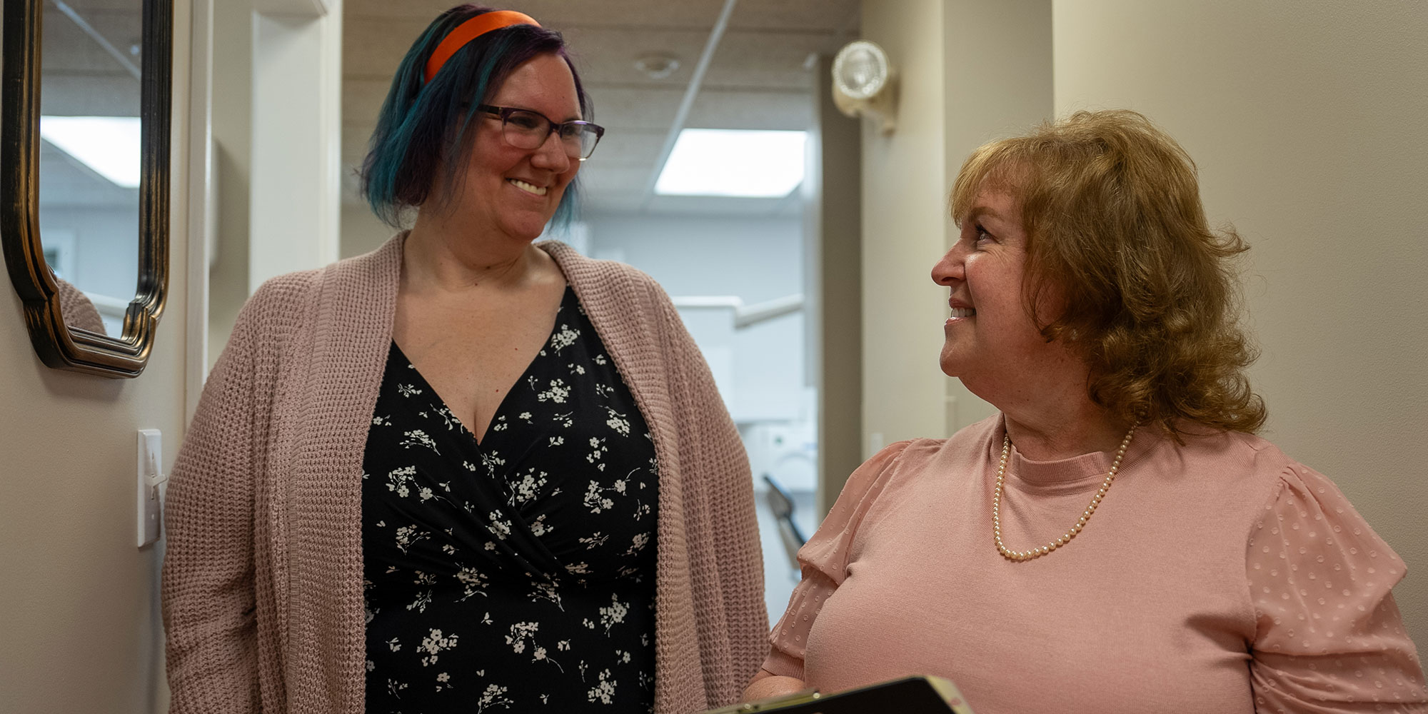 Team member talking to Patient